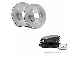 Vented 6-Lug Brake Rotor and Pad Kit; Front (05-19 2.5L Frontier)