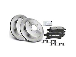 Vented 6-Lug Brake Rotor and Pad Kit; Rear (05-19 Frontier)