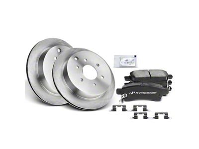 Vented 6-Lug Brake Rotor and Pad Kit; Rear (05-19 Frontier)