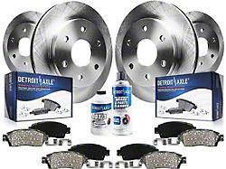 Vented 6-Lug Brake Rotor, Pad, Brake Fluid and Cleaner Kit; Front and Rear (05-24 V6 Frontier)