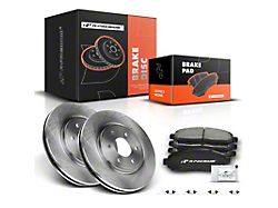 Vented 6-Lug Brake Rotor and Pad Kit; Front (05-19 V6 Frontier)