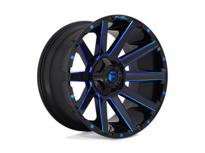 Fuel Wheels Contra Gloss Black with Blue Tinted Clear 6-Lug Wheel; 22x12; -43mm Offset (03-09 4Runner)