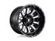 Fuel Wheels Hardline Gloss Black Milled 6-Lug Wheel; 17x9; 1mm Offset (03-09 4Runner)