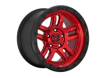 Fuel Wheels Ammo Candy Red with Black Bead Ring 6-Lug Wheel; 17x9; 1mm Offset (05-21 Frontier)