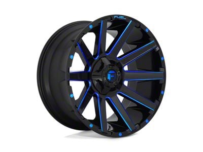 Fuel Wheels Contra Gloss Black with Blue Tinted Clear 5-Lug Wheel; 20x10; -18mm Offset (05-15 Tacoma)