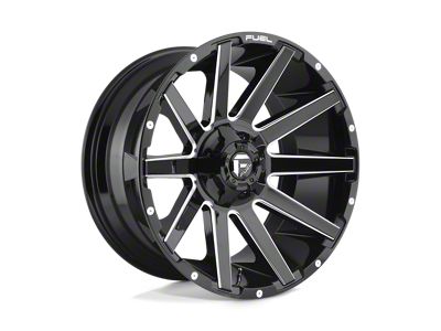 Fuel Wheels Contra Gloss Black Milled 5-Lug Wheel; 18x9; 1mm Offset (05-15 Tacoma)