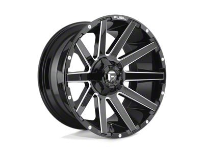 Fuel Wheels Contra Gloss Black Milled 5-Lug Wheel; 20x9; 1mm Offset (05-15 Tacoma)