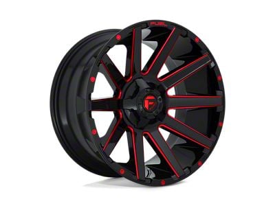 Fuel Wheels Contra Gloss Black with Red Tinted Clear 5-Lug Wheel; 20x10; -18mm Offset (05-15 Tacoma)