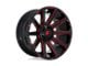 Fuel Wheels Contra Gloss Black with Red Tinted Clear 5-Lug Wheel; 20x10; -18mm Offset (05-15 Tacoma)