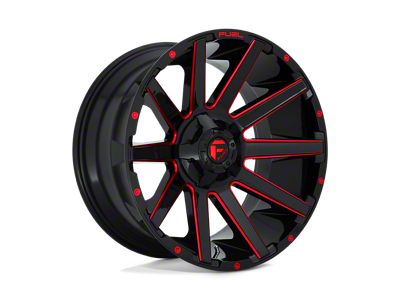 Fuel Wheels Contra Gloss Black with Red Tinted Clear 5-Lug Wheel; 20x9; 1mm Offset (05-15 Tacoma)