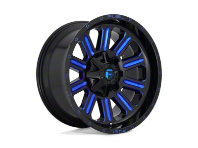 Fuel Wheels Hardline Gloss Black with Blue Tinted Clear 5-Lug Wheel; 18x9; 1mm Offset (05-15 Tacoma)