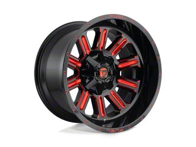 Fuel Wheels Hardline Gloss Black with Red Tinted Clear 5-Lug Wheel; 20x10; -18mm Offset (05-15 Tacoma)