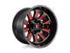 Fuel Wheels Hardline Gloss Black with Red Tinted Clear 5-Lug Wheel; 20x9; 1mm Offset (05-15 Tacoma)