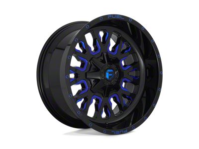 Fuel Wheels Stroke Gloss Black with Blue Tinted Clear 5-Lug Wheel; 18x9; 1mm Offset (05-15 Tacoma)