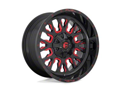 Fuel Wheels Stroke Gloss Black with Red Tinted Clear 5-Lug Wheel; 18x9; 1mm Offset (05-15 Tacoma)