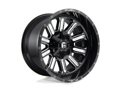 Fuel Wheels Hardline Gloss Black Milled 5-Lug Wheel; 17x9; 1mm Offset (07-13 Tundra)