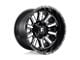 Fuel Wheels Hardline Gloss Black Milled 5-Lug Wheel; 17x9; 1mm Offset (07-13 Tundra)