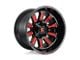 Fuel Wheels Hardline Gloss Black with Red Tinted Clear 5-Lug Wheel; 18x9; 1mm Offset (07-13 Tundra)