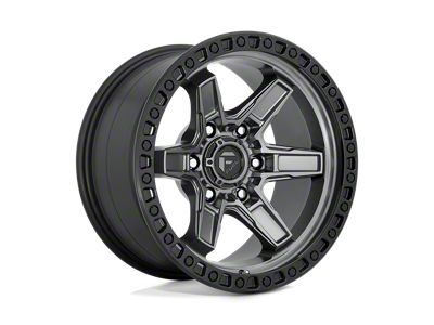 Fuel Wheels Kicker Matte Gunmetal with Black Bead Ring 5-Lug Wheel; 17x9; 1mm Offset (07-13 Tundra)