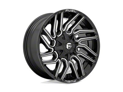 Fuel Wheels Typhoon Gloss Black Milled 5-Lug Wheel; 20x9; 1mm Offset (07-13 Tundra)