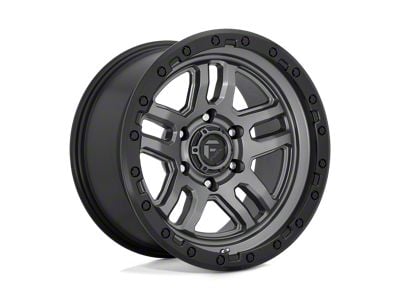 Fuel Wheels Ammo Matte Gunmetal with Black Bead Ring 6-Lug Wheel; 20x9; 1mm Offset (22-24 Bronco Raptor)