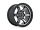 Fuel Wheels Kicker Matte Gunmetal with Black Bead Ring 6-Lug Wheel; 18x9; 1mm Offset (22-24 Bronco Raptor)