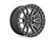 Fuel Wheels Rebel Matte Gunmetal with Black Bead Ring 6-Lug Wheel; 17x9; -12mm Offset (22-24 Bronco Raptor)