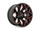 Fuel Wheels Assault Matte Black with Red Milled Wheel; 20x12; -43mm Offset (84-01 Jeep Cherokee XJ)