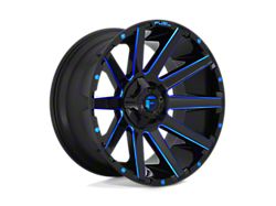 Fuel Wheels Contra Gloss Black with Blue Tinted Clear Wheel; 20x10; -18mm Offset (84-01 Jeep Cherokee XJ)