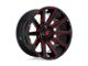 Fuel Wheels Contra Gloss Black with Red Tinted Clear Wheel; 20x10; -18mm Offset (84-01 Jeep Cherokee XJ)