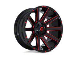 Fuel Wheels Contra Gloss Black with Red Tinted Clear Wheel; 20x9; 1mm Offset (84-01 Jeep Cherokee XJ)