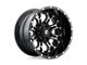 Fuel Wheels Crush Gloss Machined Double Dark Tint Wheel; 17x9; 1mm Offset (84-01 Jeep Cherokee XJ)