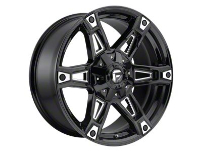 Fuel Wheels Dakar Gloss Black Milled Wheel; 20x9; 1mm Offset (84-01 Jeep Cherokee XJ)