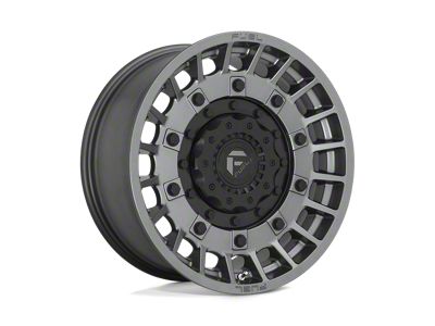 Fuel Wheels Militia Matte Anthracite and Black Wheel; 17x9; 1mm Offset (84-01 Jeep Cherokee XJ)