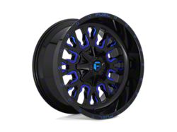 Fuel Wheels Stroke Gloss Black with Blue Tinted Clear Wheel; 18x9; -12mm Offset (84-01 Jeep Cherokee XJ)