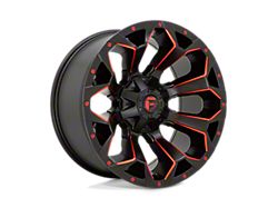 Fuel Wheels Assault Matte Black with Red Milled Wheel; 20x9; 1mm Offset (76-86 Jeep CJ7)