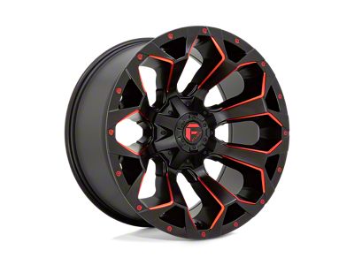 Fuel Wheels Assault Matte Black with Red Milled Wheel; 20x12; -43mm Offset (20-24 Jeep Gladiator JT)