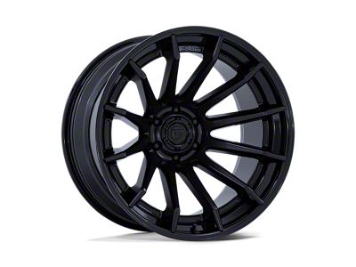 Fuel Wheels Burn Matte Black with Gloss Black Lip Wheel; 20x9; 1mm Offset (20-24 Jeep Gladiator JT)