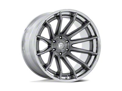 Fuel Wheels Burn Platinum with Chrome Lip Wheel; 20x9; 1mm Offset (20-24 Jeep Gladiator JT)