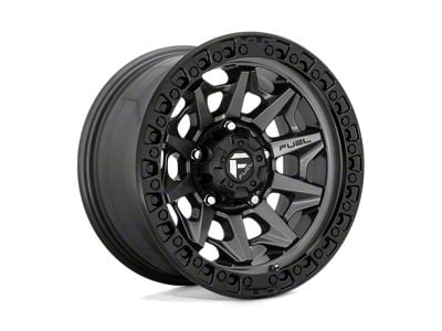 Fuel Wheels Covert Matte Gunmetal with Black Bead Ring Wheel; 17x9; 1mm Offset (20-24 Jeep Gladiator JT)