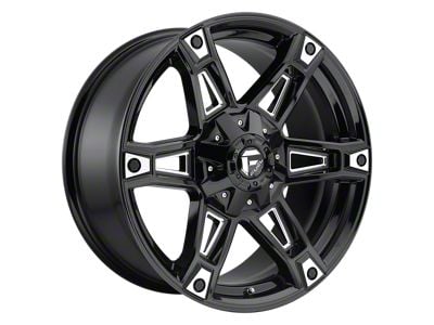 Fuel Wheels Dakar Gloss Black Milled Wheel; 20x9; 1mm Offset (20-24 Jeep Gladiator JT)