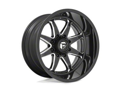 Fuel Wheels Hammer Gloss Black Milled Wheel; 20x9; 1mm Offset (20-24 Jeep Gladiator JT)