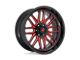 Fuel Wheels Ignite Gloss Black with Red Tinted Clear Wheel; 20x9; 1mm Offset (20-24 Jeep Gladiator JT)