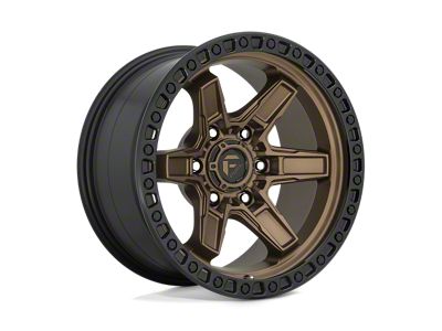 Fuel Wheels Kicker Matte Bronze with Black Bead Ring Wheel; 20x9; 1mm Offset (20-24 Jeep Gladiator JT)