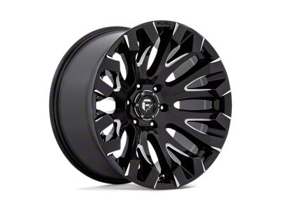 Fuel Wheels Quake Gloss Black Milled Wheel; 20x9; 1mm Offset (20-24 Jeep Gladiator JT)