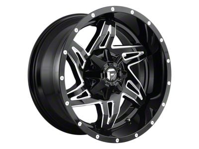 Fuel Wheels Rocker Gloss Black Milled Wheel; 20x9; 1mm Offset (20-24 Jeep Gladiator JT)