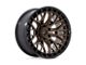 Fuel Wheels Sigma Matte Bronze with Matte Black Lip Wheel; 17x9; -12mm Offset (20-24 Jeep Gladiator JT)