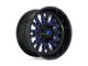 Fuel Wheels Stroke Gloss Black with Blue Tinted Clear Wheel; 18x9; -12mm Offset (20-24 Jeep Gladiator JT)