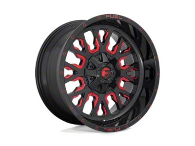 Fuel Wheels Stroke Gloss Black with Red Tinted Clear Wheel; 18x9; -12mm Offset (20-24 Jeep Gladiator JT)