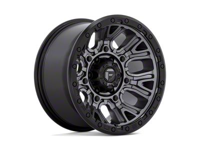 Fuel Wheels Traction Matte Gunmetal with Black Ring Wheel; 17x9; 1mm Offset (20-24 Jeep Gladiator JT)